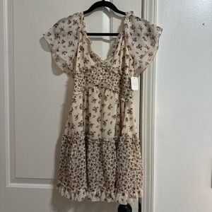Altar'd State Floral Print Mini Dress